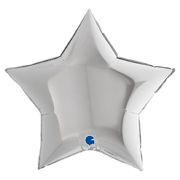 Фольгированная фигура, звезда, 36"/91СМ Металлик Silver