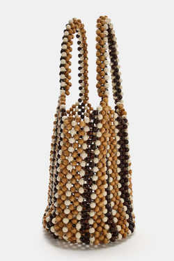 ZARA СУМКА С БУСИНАМИ, РАЗНОЦВЕТНЫЙ