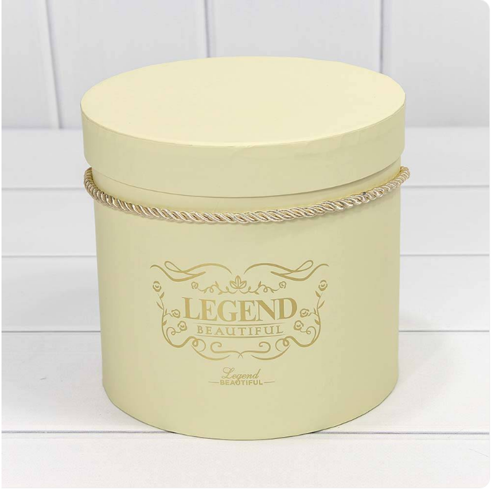 Коробки Цилиндр "Legend" Набор 3 шт. Бежевый