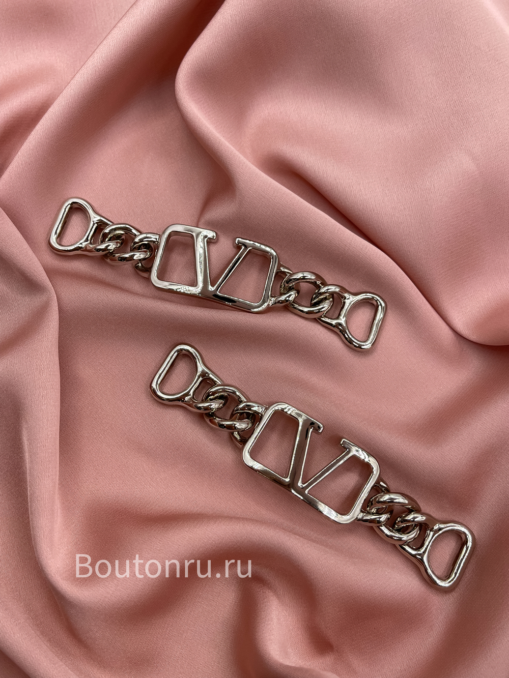 Декоративная цепочка ВЛНТ. серебристая  9,5 см