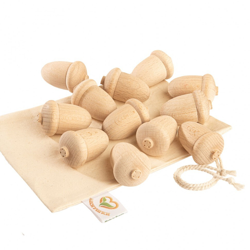 Счетный материал 12 желудей в мешочке неокрашенные