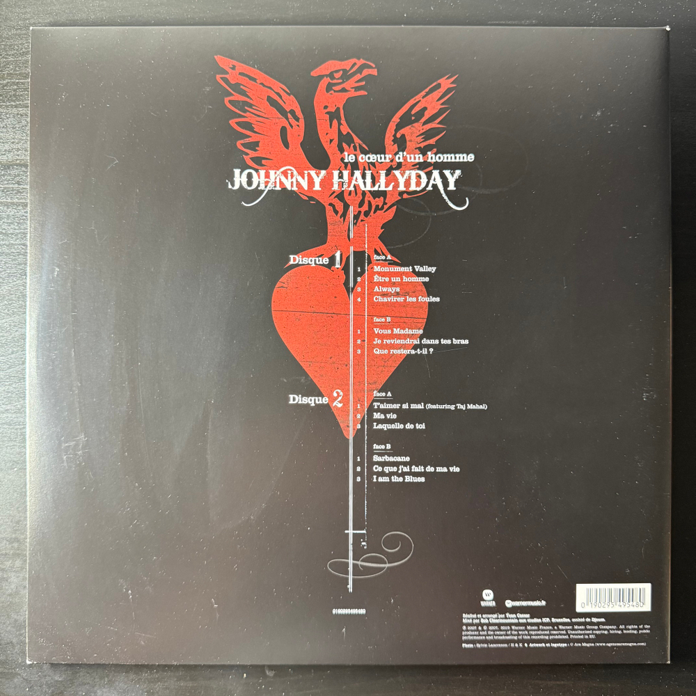 Johnny Hallyday ‎– Le Cœur D'un Homme 2LP (Европа 2019г.)