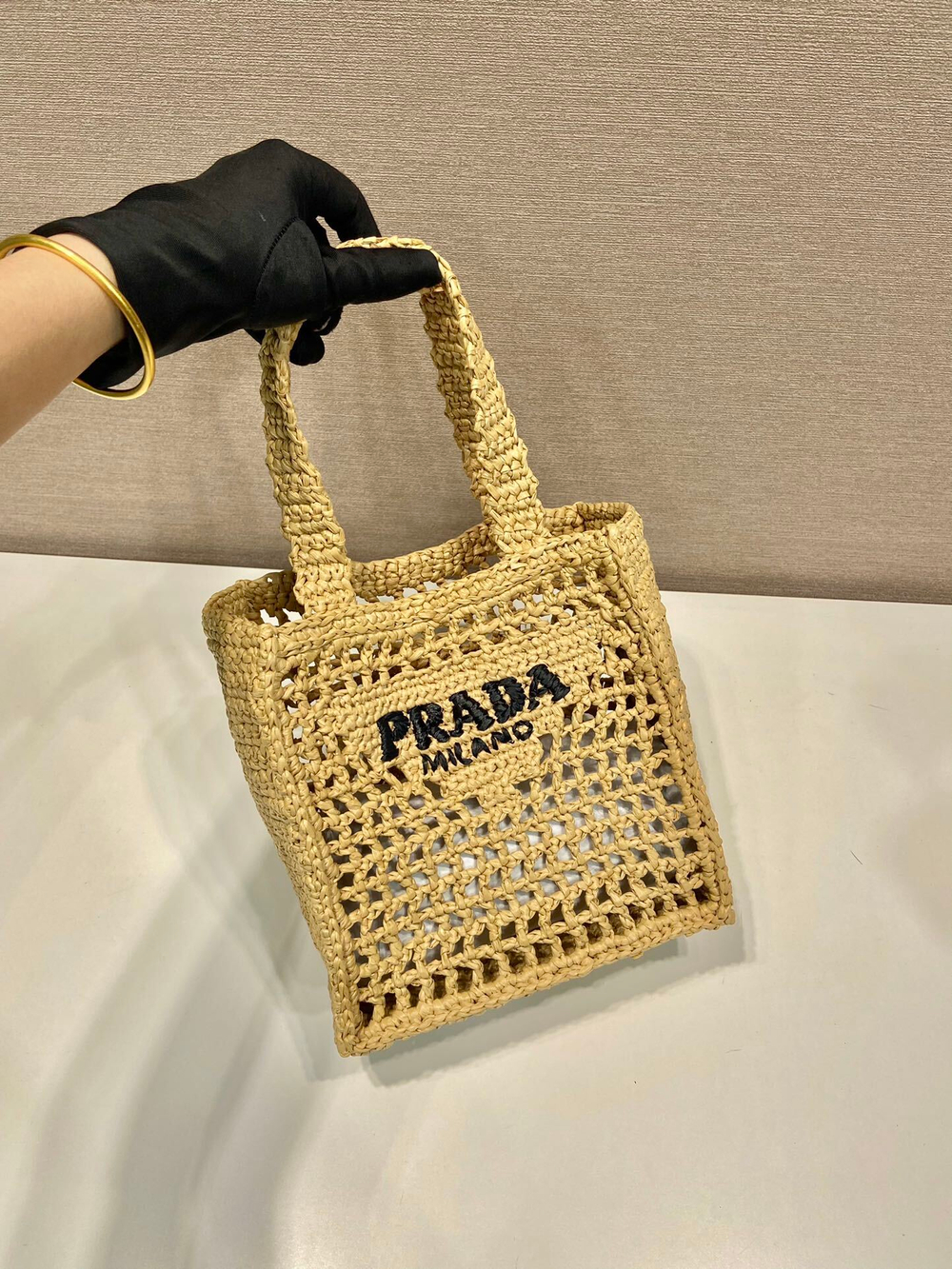 Prada Crochet Tote Bag 26 cm