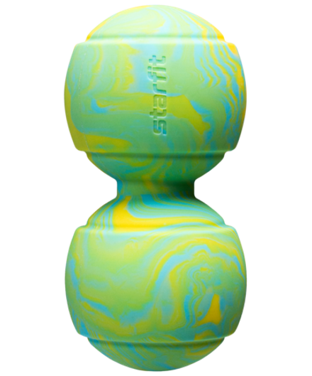 Мяч для МФР RB-107, 12,5 x 6,3 см, силикагель, двойной, голубой/оранжевый