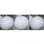 Новогодние шары VERSAILLES «Лесное таинство» 8 см (набор 3 шт), Белый/розовое золото