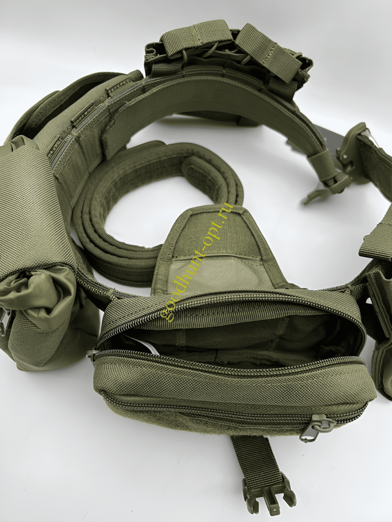 Тактический разгрузочный пояс с подсумками Yakeda Олива