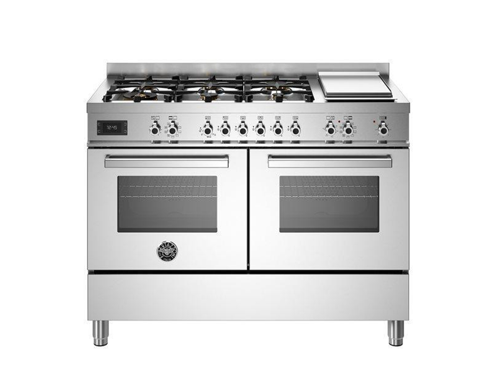 Варочный центр Bertazzoni, 6 газовых конфорок, два многофункциональных электрических шкафа, 120 см Желтый глянец