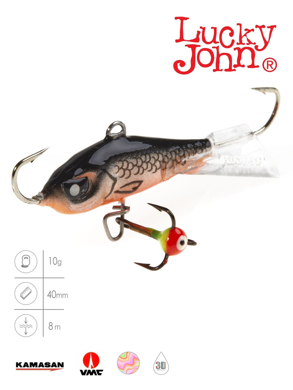 Балансир Lucky John BALTIC 4 с тройником 40мм/201 блистер