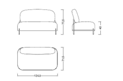 Диван SOFA 06-02 (2-х местный) серый