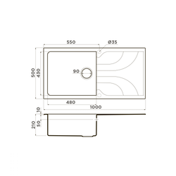 Кухонная мойка Omoikiri Yasugata 100-EV