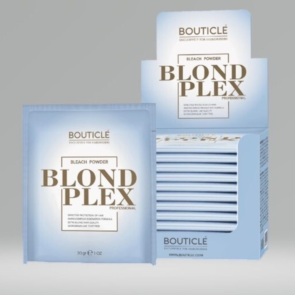 Обесцвечивающий порошок Blond Plex с аминокомплексом Bouticle Blond Plex Powder Bleach 30 гр (1 пакетик)