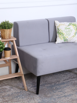 Диван "Twist" антивандальный велюр серый/венге