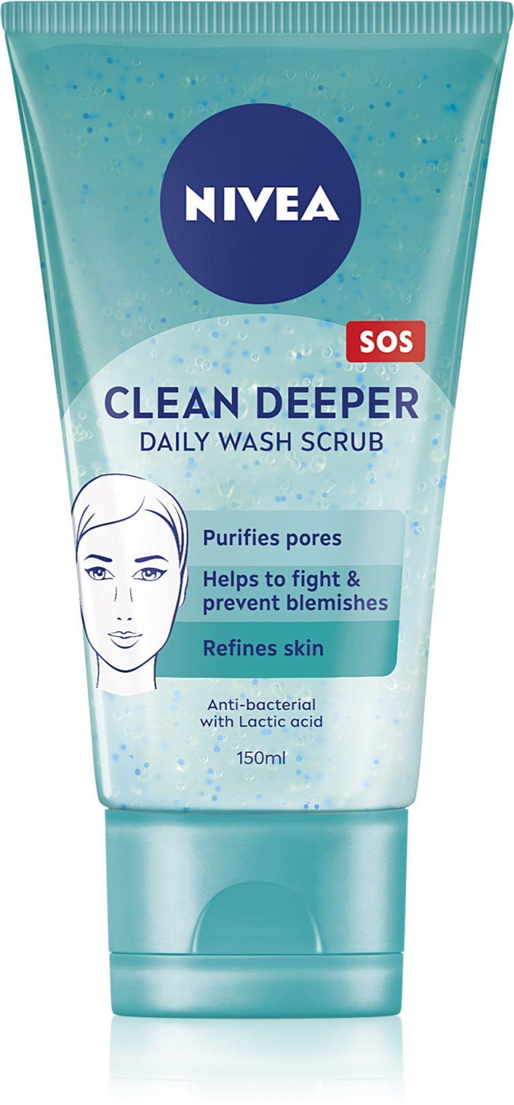 Nivea Clean Deeper - гель для глубокого очищения /   150  ml  / GTIN 9005800227290