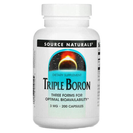 Минералы и микроэлементы Source Naturals, Triple Boron, 3 мг, 200 капсул