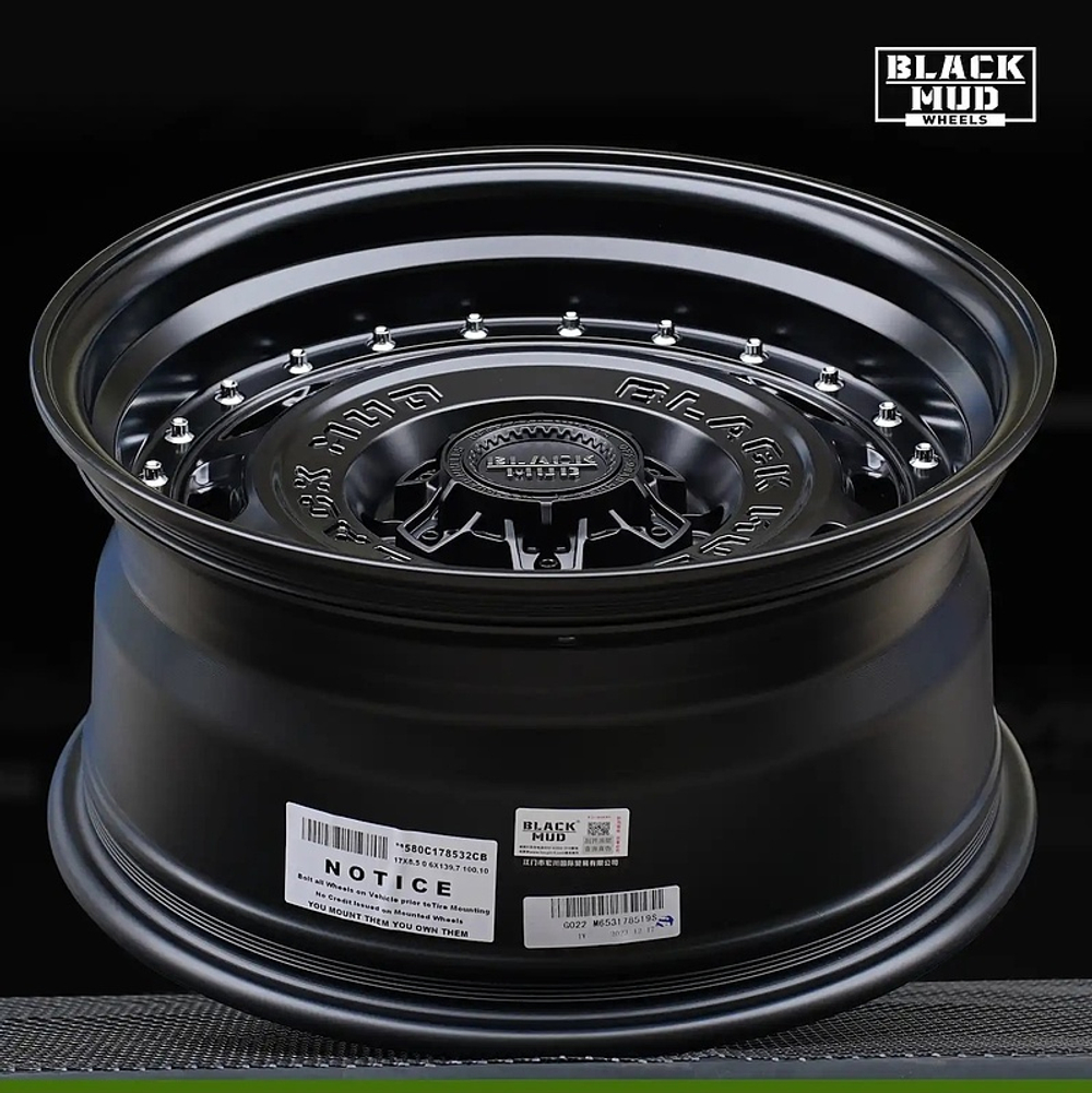 Диск колёсный литой BLACK MUD M580C R17 8,5 ET0 Matte Black
