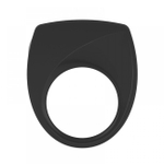 Черное эрекционное кольцо на пенис OVO с вибрацией (Цвет: черный)