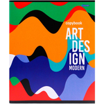 Тетрадь 96л., А5, клетка, Проф-Пресс "Современное искусство", скрепка, мелованная обложка, 4 дизайна в коробе