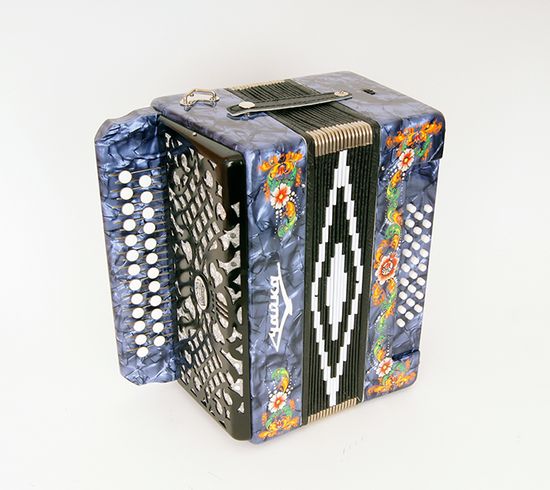 S6XL-A-BL Гармонь "Чайка 204" 25х25-II, синяя, Шуйская гармонь