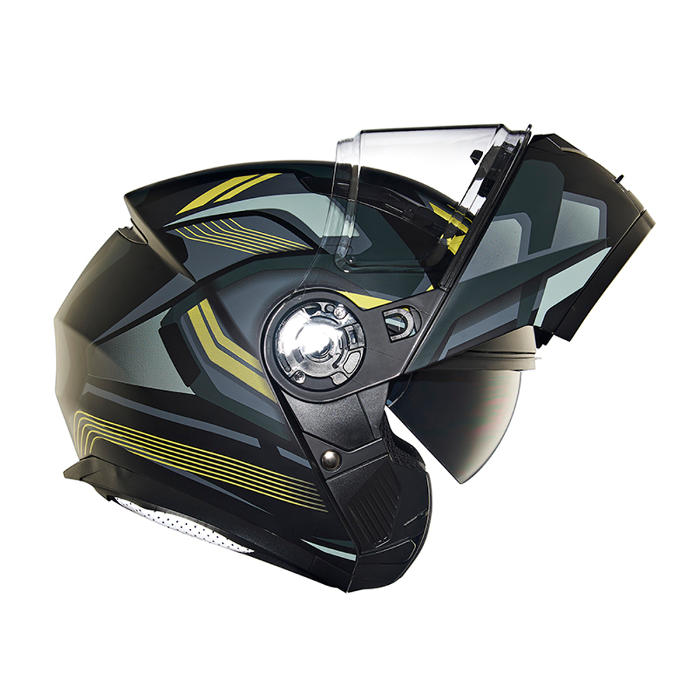 Шлем интеграл Royal Enfield, цвет - черно-желтый матовый, размер - XL (620 мм), арт. RRGHEP000583 (HESS22014MATT BLACK & YELLOW)