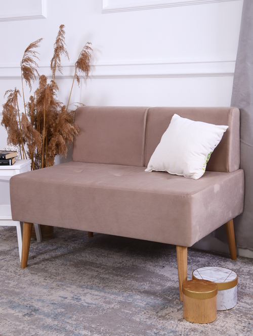 Диван "Twist" антивандальный велюр Beige/натурал