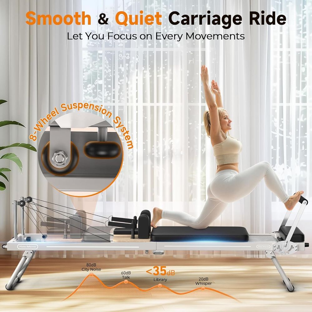 Стол для пилатеса (реформер) DFC с деревянными вставками