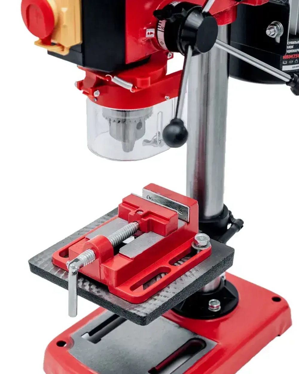 Стационарный (настольный) сверлильный станок Number One NBM 750S (220В/750Вт/9 скоростей/D16 мм) с тисками