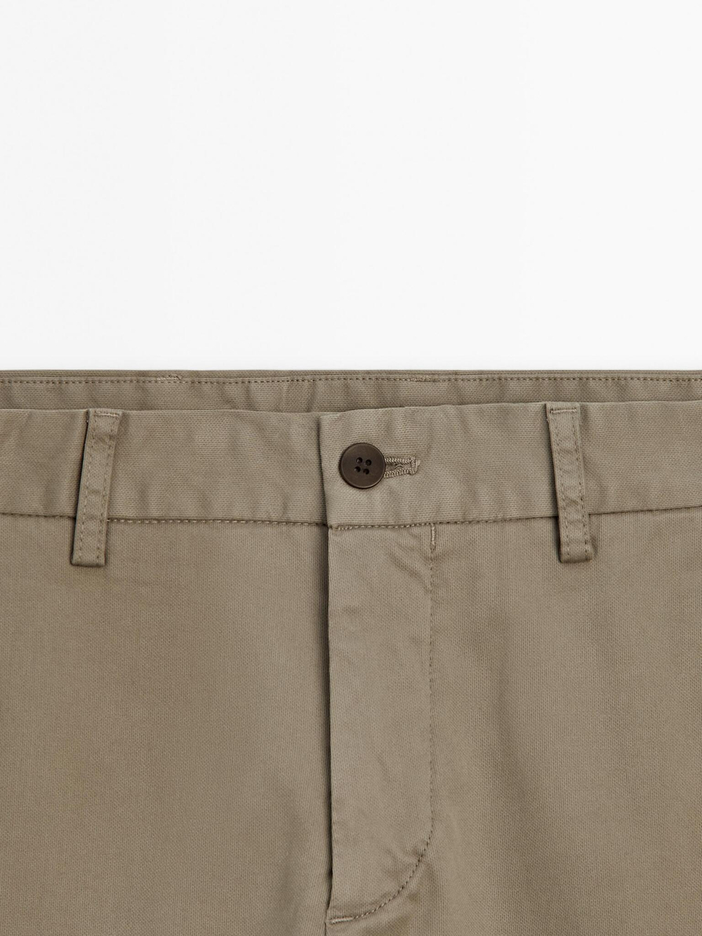 Massimo Dutti Брюки из рельефного 100% хлопка, зеленый