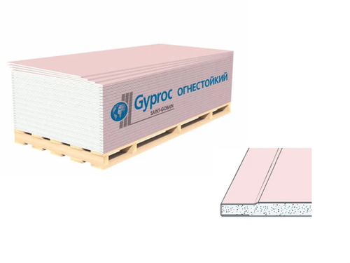 ГИПСОКАРТОН GYPROC ГКЛО 12,5 ОГНЕСТОЙКИЙ