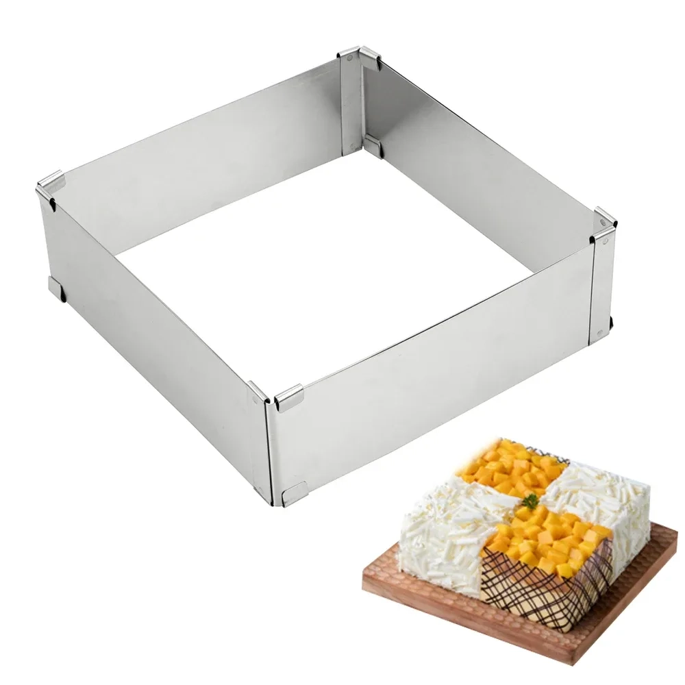 Форма для выпечки квадратная, раздвижная 15-28 см, высота 10 см