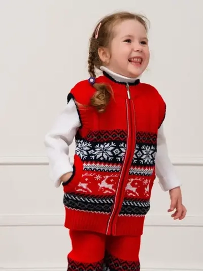 Жилет вязаный на молнии