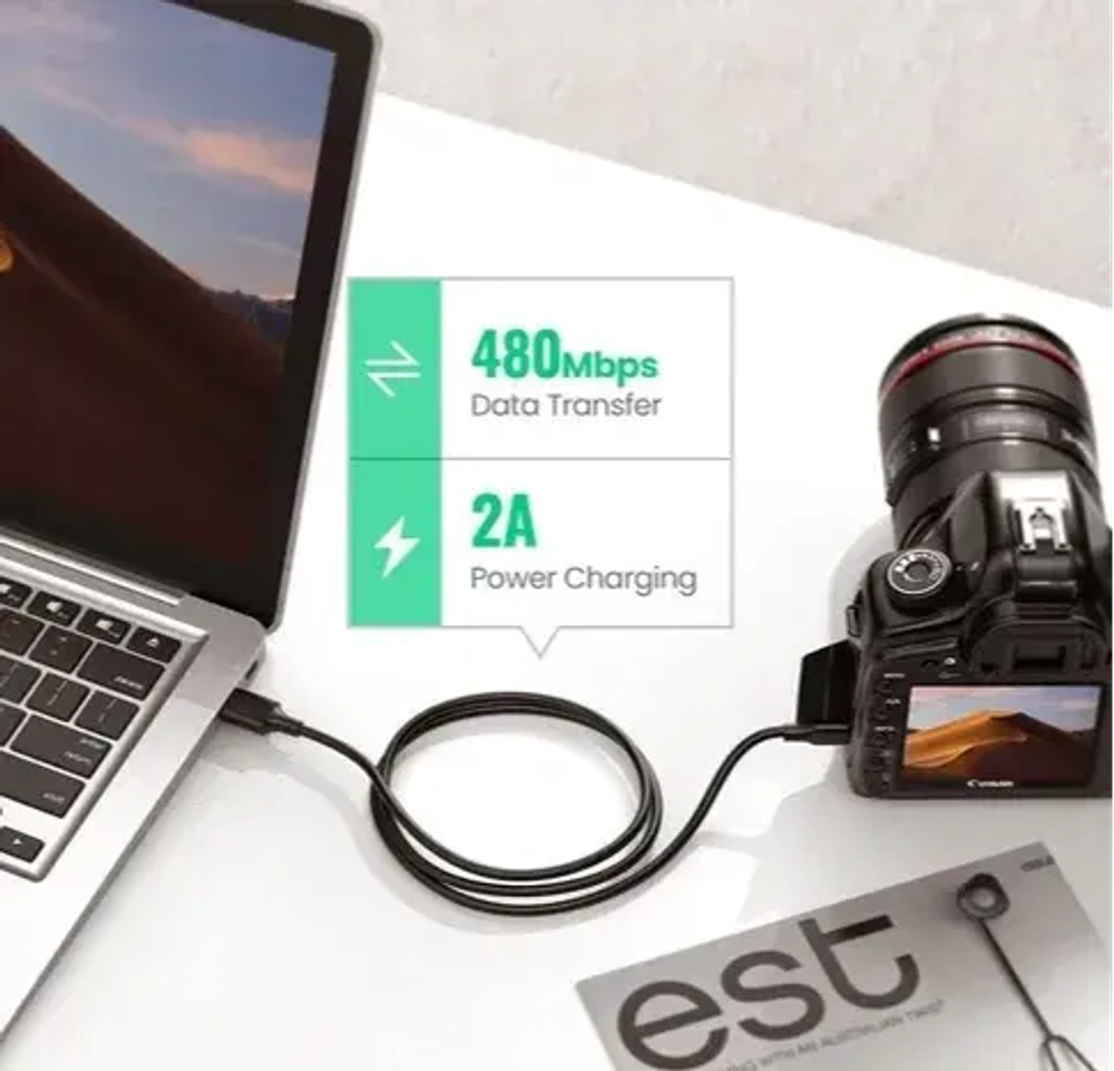 Кабель USB 2.0 - mini USB, 480Mbps, 1.5m. UGREEN 10385
