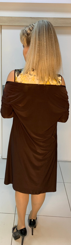 Двойка: цветной майка-сарафан и удлиненный кардиган