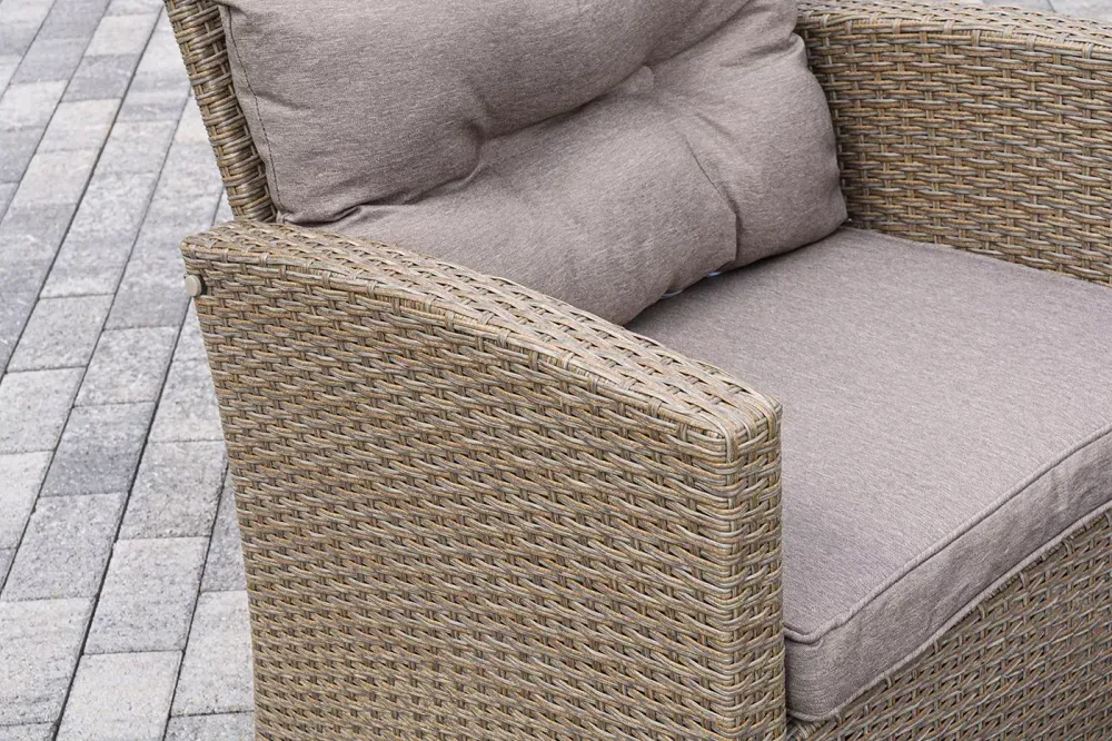 "Филадельфия" лаунж-зона из искусственного ротанга, цвет соломенный