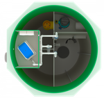 Станция глубокой биологической очистки
 Мультпласт СТ (Заубер) 8 вертикальный / 1600 л. в сутки / до 8 чел. / самотечный сброс / компрессорная аэрация (1380x1380x2410см;162кг;) - арт.552038