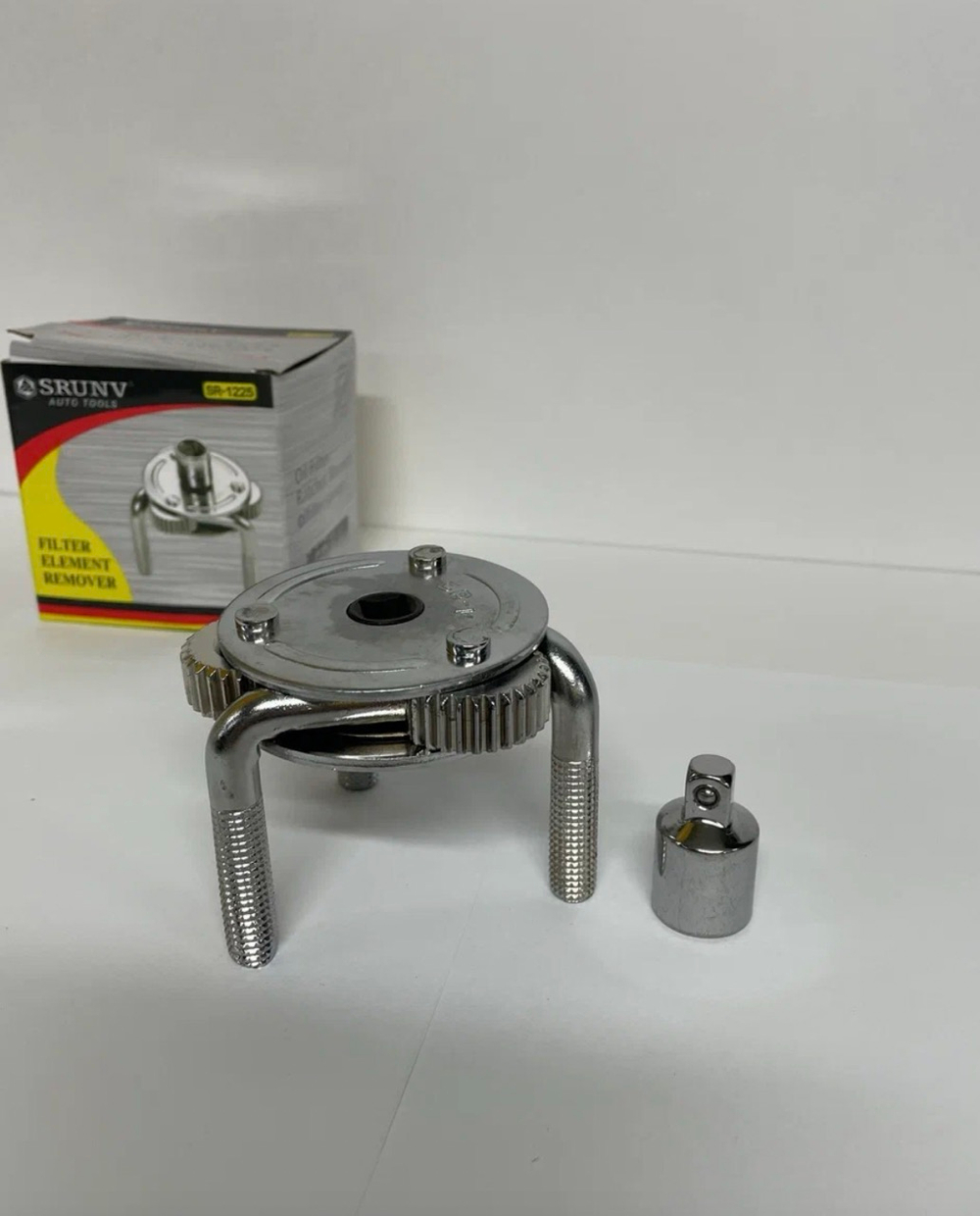 Съемник для масляных фильтров, 65–130 мм, краб, универсальный ключ SR-1225 (1 шт.)