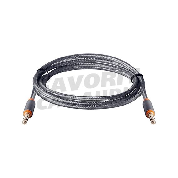 Кабель AUX, Jack 3,5mm(m) - Jack 3,5mm(m) Defender JACK01, 1.2м, круглый, ткань, цвет: серый