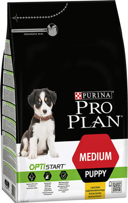 ProPlan 3кг Medium Сухой корм для щенков средних пород Курица
