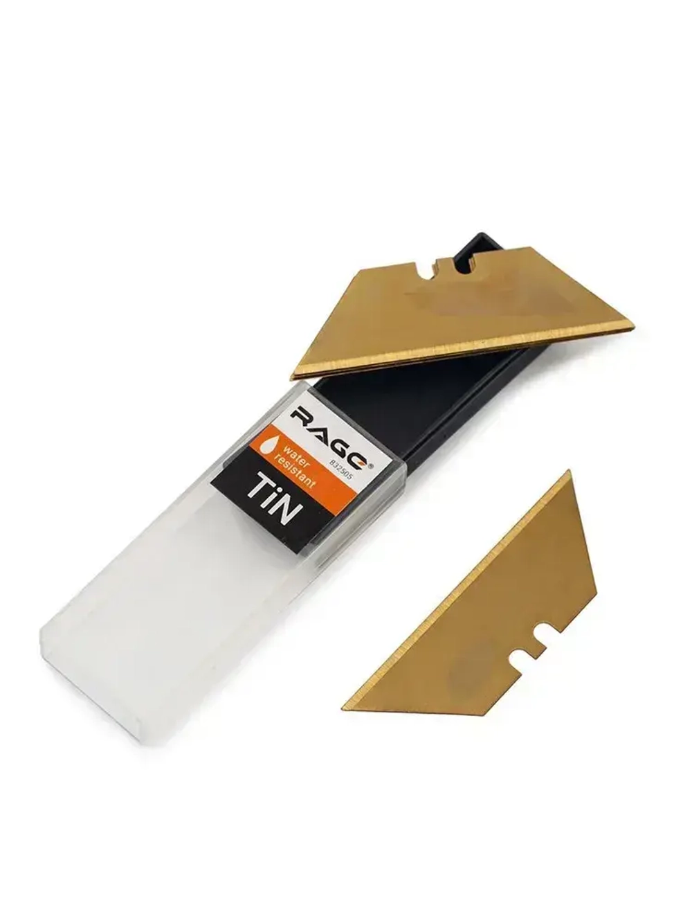 Лезвия для ножей трапециевидные 19 мм с титановым покрытием 5 шт RAGE by VIRA