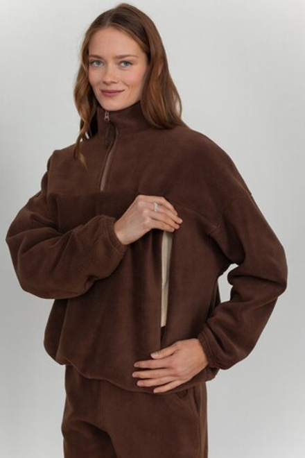 Анорак Арктика для беременных и кормящих мам, Шоколад