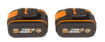 Комплект WORX WA3553.2: 2 аккумулятора WORX WA3553