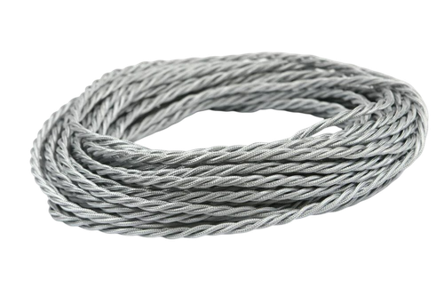 Ретро провод витой Серебристый Шелк Interior Wire Магус ТМ ПВР-СРШ / 2х2,5