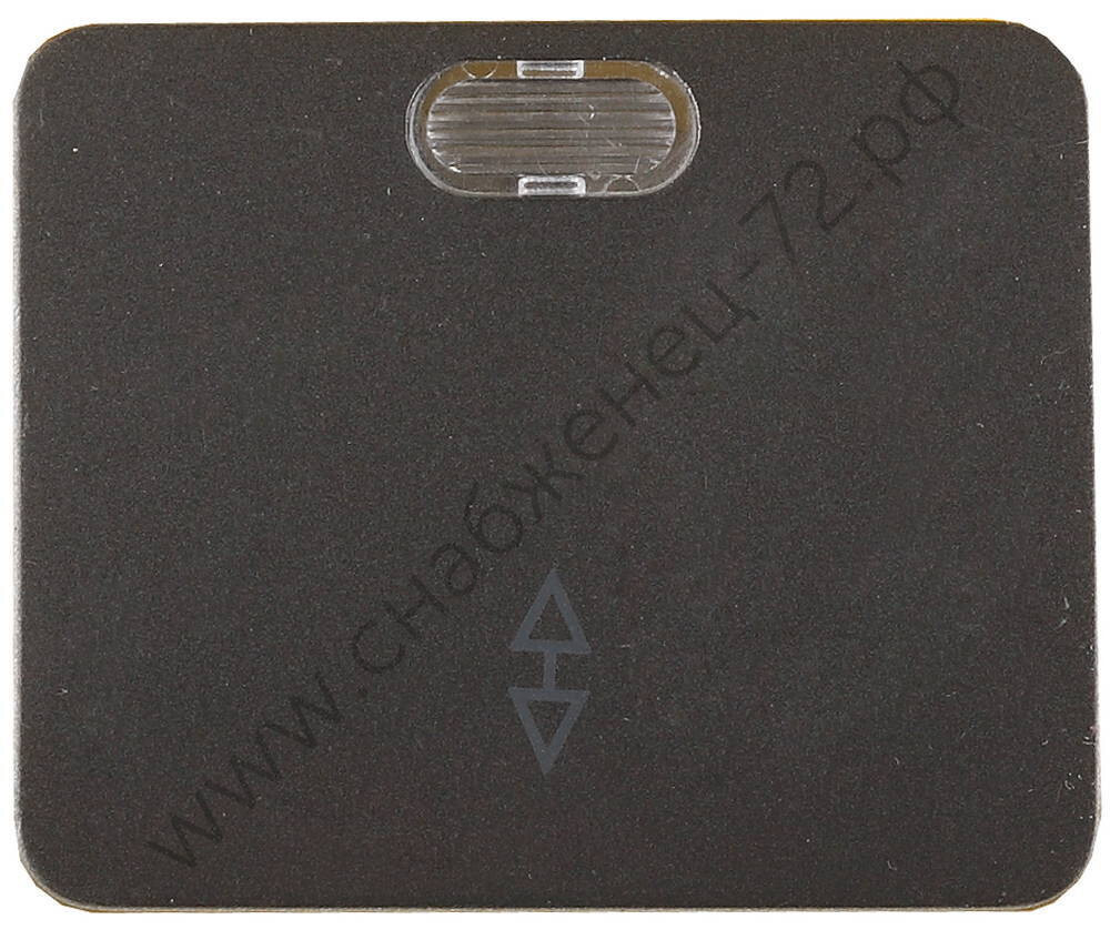 СВЕТОЗАР Гамма, проходной с подсветкой одноклавишный без вставки и рамки цвет темно-серый металлик 10A/~250В, Электрический выключатель (SV-54138-DM)