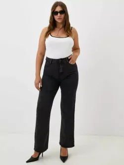 Джинсы палаццо широкие