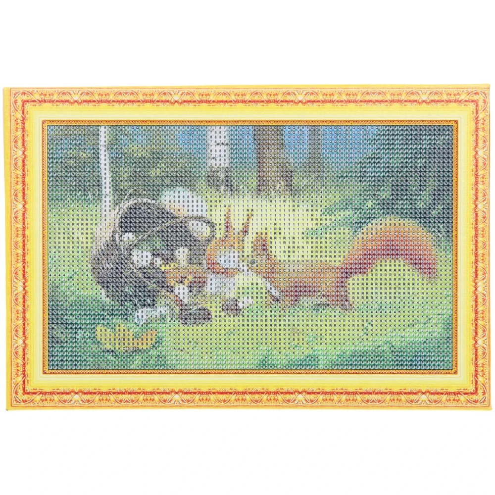 Алмазная мозаика на подрамнике с полным заполнением «МИР ЯРКИХ КРАСОК», беличий переполох, 20*30 см