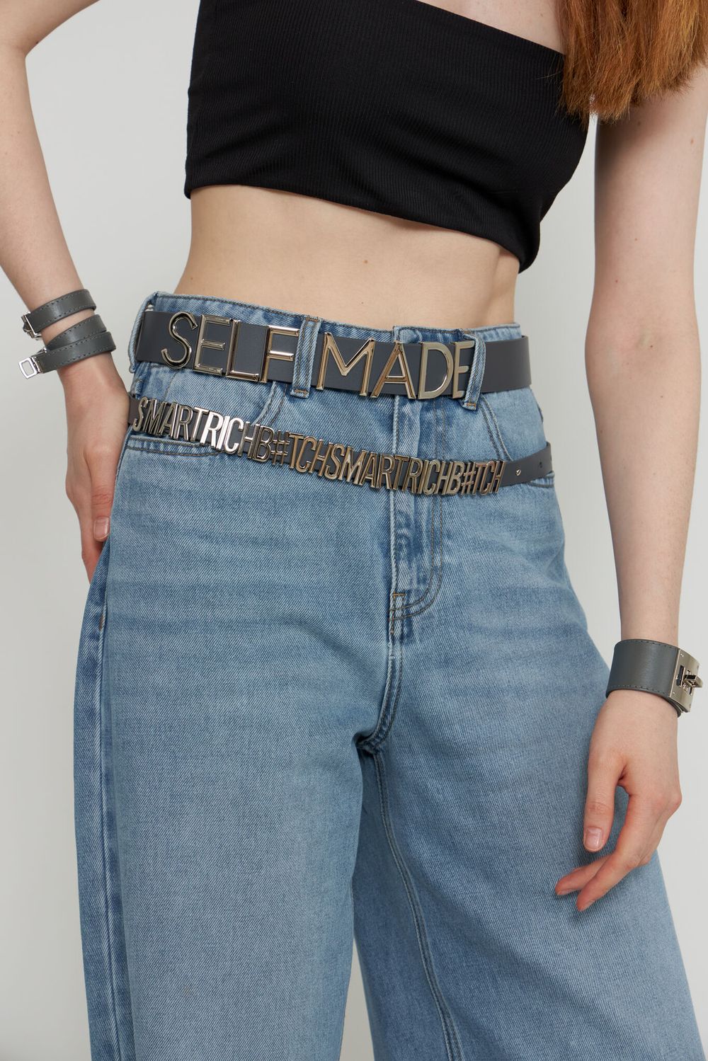 ШИРОКИЙ РЕМЕНЬ НА КОБУРНЫХ КНОПКАХ SELFMADE GRAPHITE