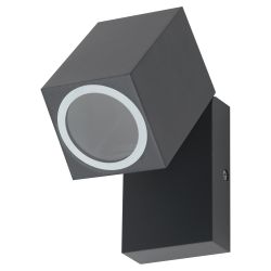 Светильник декоративный настенный ЭРА WL37 GR под лампу MR16 GU10 IP54 поворотный серый для интерьера и фасадов зданий