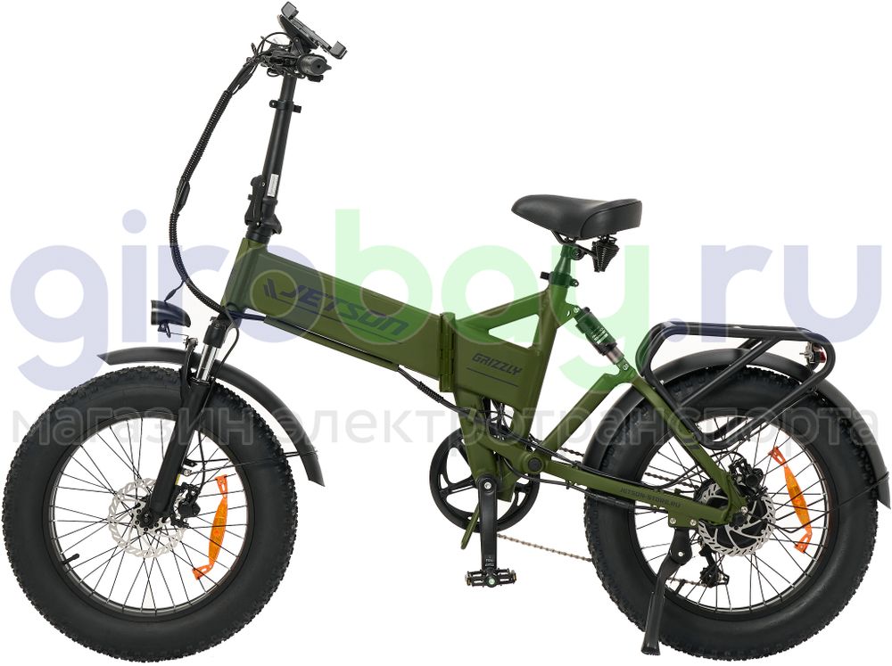 Электровелосипед Jetson GRIZZLY 1200w (48v15ah) - Зелёный фото №6