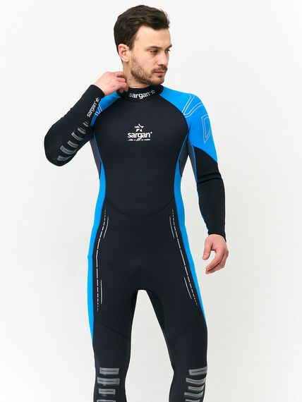 Гидрокостюм Sargan Nero 2.0 Long men 2 мм черно-голубой