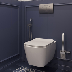 Кнопка смыва для унитаза STWORKI 230823 пластик, цвет матовый хром