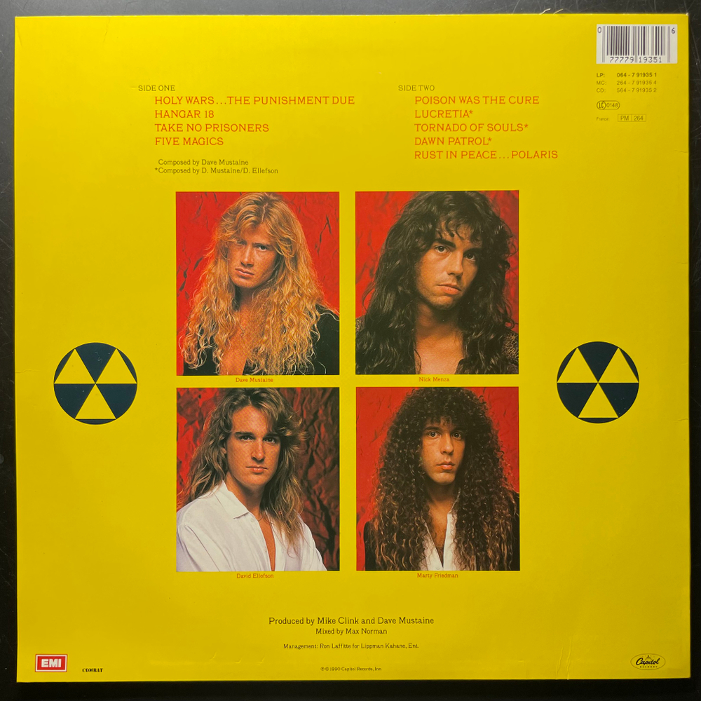 Megadeth ‎– Rust In Peace (Европа 1990г.)